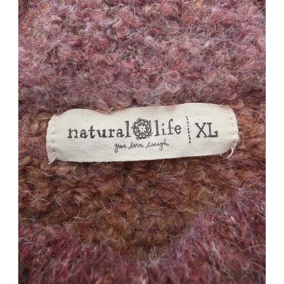 Natural Life Sweater Womens XL Multicolor Long Sleeves Ombre Fuzzy Pink - Picture 8 of 12